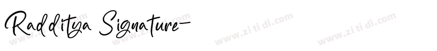 Radditya Signature字体转换
